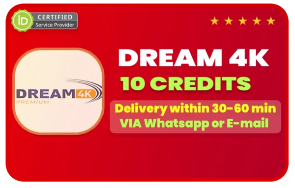 Dream 4k iptv reseller panel 10 Credits