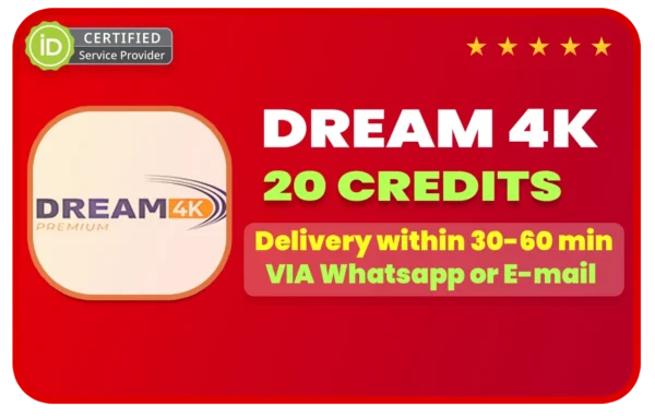 Dream 4k iptv reseller panel 20 Credits